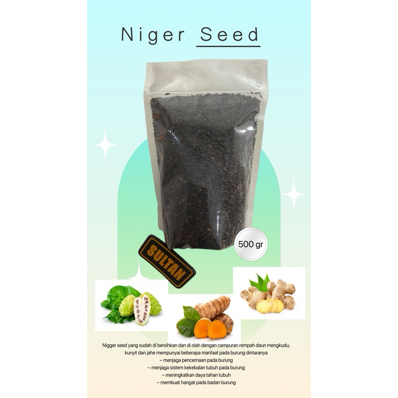 

Niger Seed cuci bersih + rempah rempah 500 gr