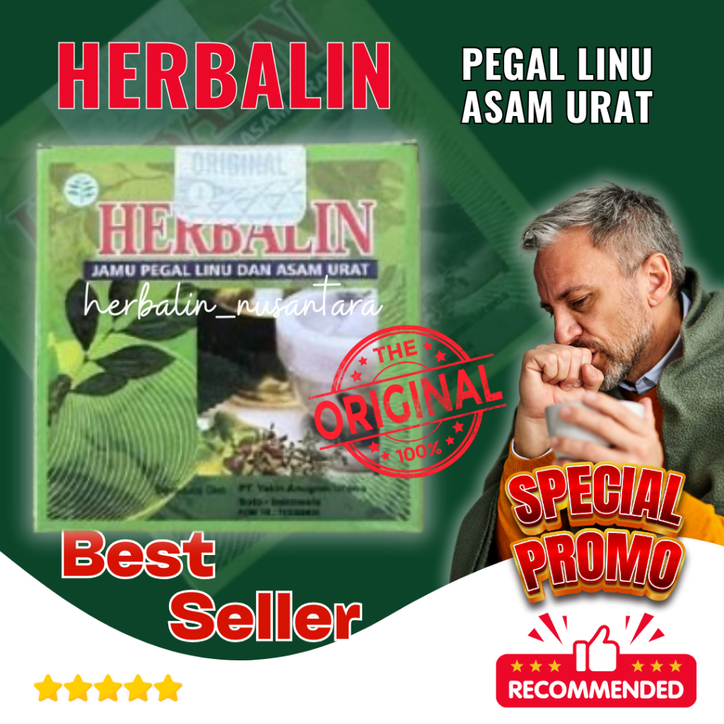 

Kapsul Herbalin Original 10 Sachet Asam Urat Pegal Linu