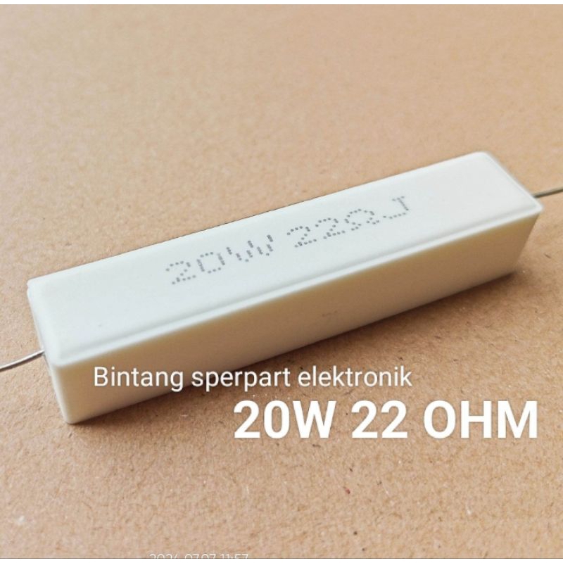 RESISTOR KAPUR 20W 22 OHM RESISTOR 20WATT 22 OHM RESISTOR 20 WATT 22 OHM