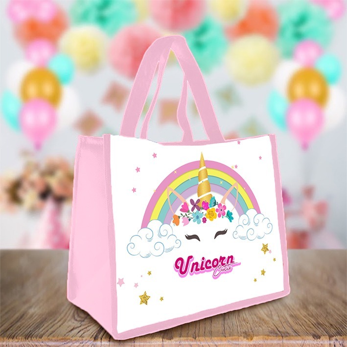 

Tas Ultah Unicorn new Goodie Bag Souvenir Ulang Tahun Aqiqah Kartun Anak Lucu