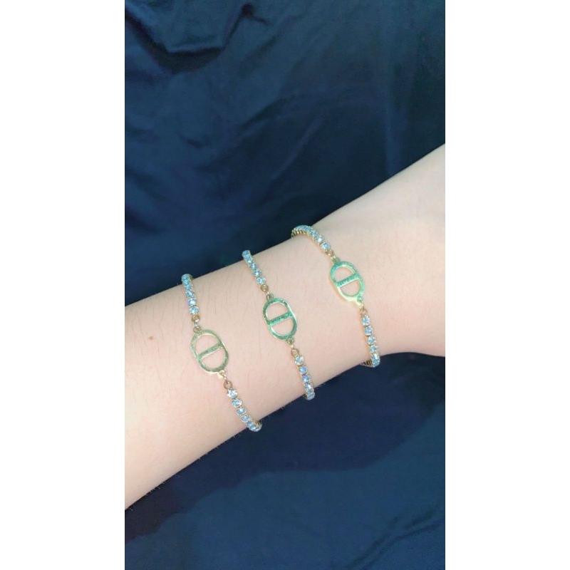 Gelang dior titanium anti karat gelang rantai titanium