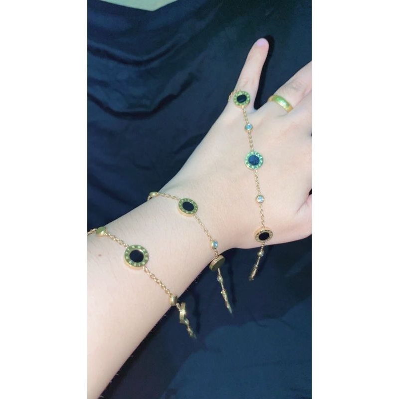 Gelang rantai bulat titanium gelang rantai titanium anti karat