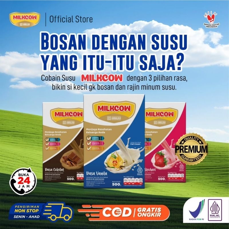 

MILKCOW 500 gr SUSU PENGGEMUK BADAN || SUSU SAPI BUBUK || penambah nafsu makan