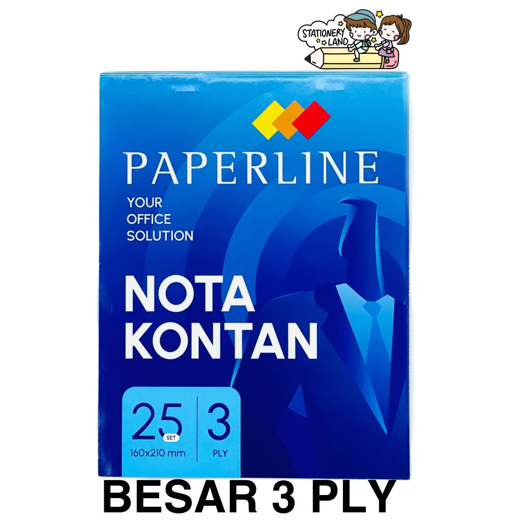 

( StaLand ) NOTA KONTAN PAPERLINE BESAR 3 PLY / Buku Nota Kontan PPL NCR Besar B3 3 PLY / 3 Rangkap