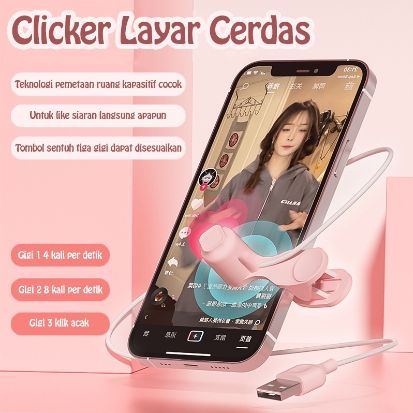 LNR Shop USB Tap Tap Layar Otomatis Klik USB Auto Clicker Smart Screen Clickers USB Layar Ponsel Kec