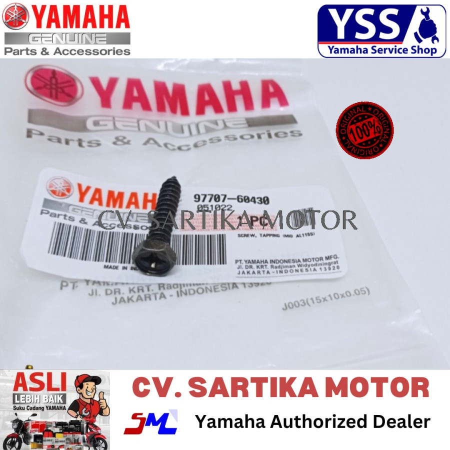 Baut Cover Mesin Kiri Mio Sporty Mio Smile Mio Soul / SCREW, TAPPING (MIO AL115S) / 97707-60430