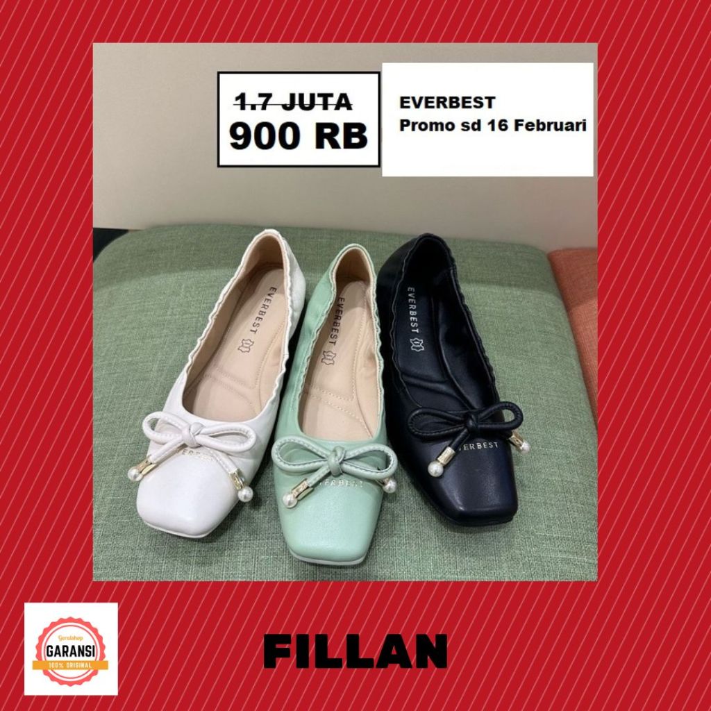 Sepatu flat shoes EVERBEST seri FILLAN 100% ORIGINAL SALE