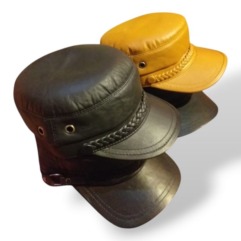 Topi Kulit Model Nahkoda Captain Pria