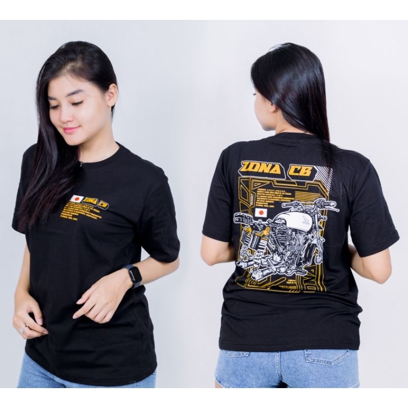 Kaos zona cb japanese lengan panjang / kaos honda hedon gank racing squad