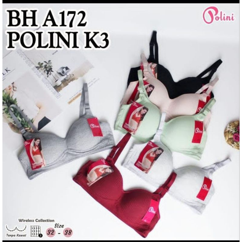 POLINI Pakaian Dalam Bra Push Up Prempuan Polini K3 A172/1807