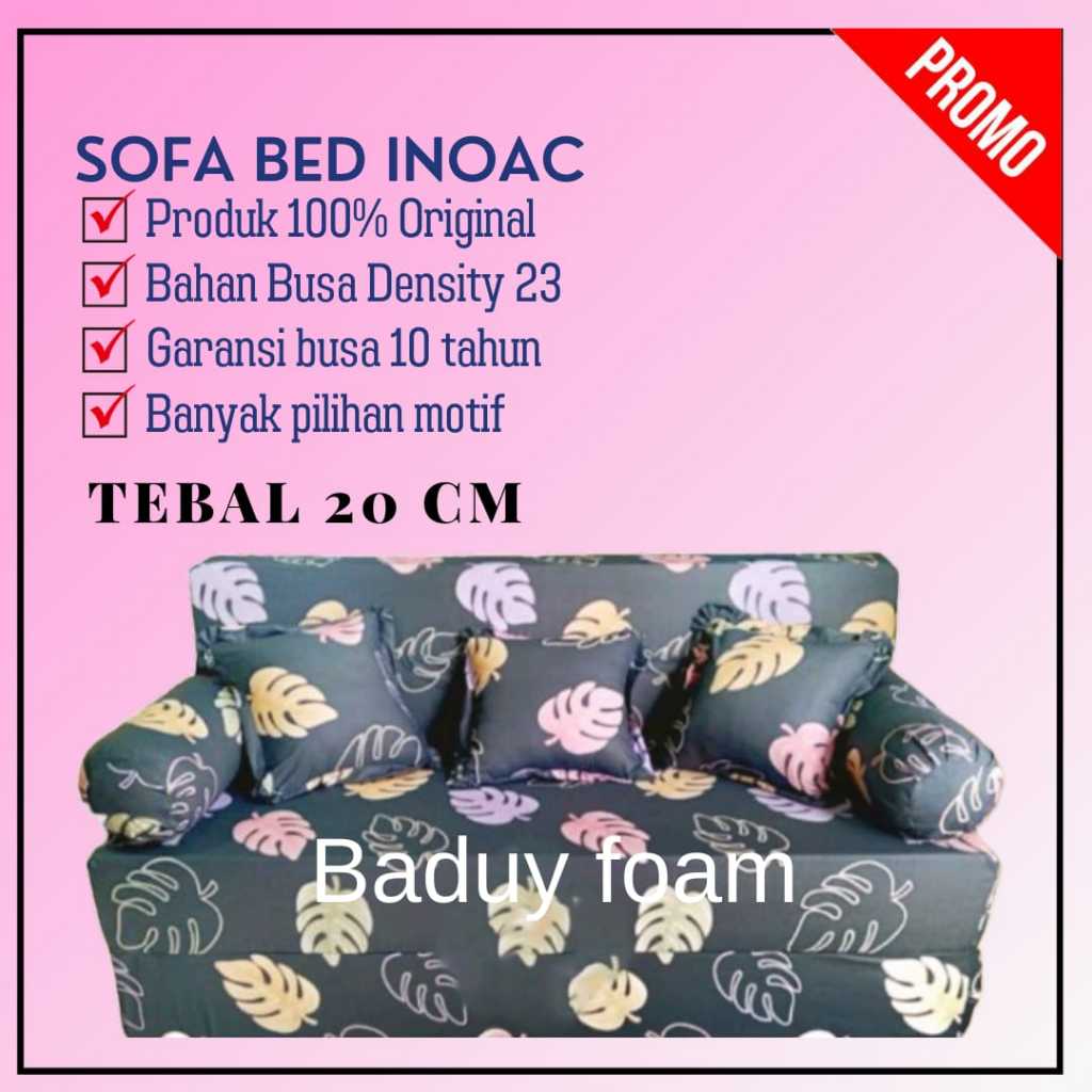 sofa bed inoac bahan busa density 23 tebal 20cm