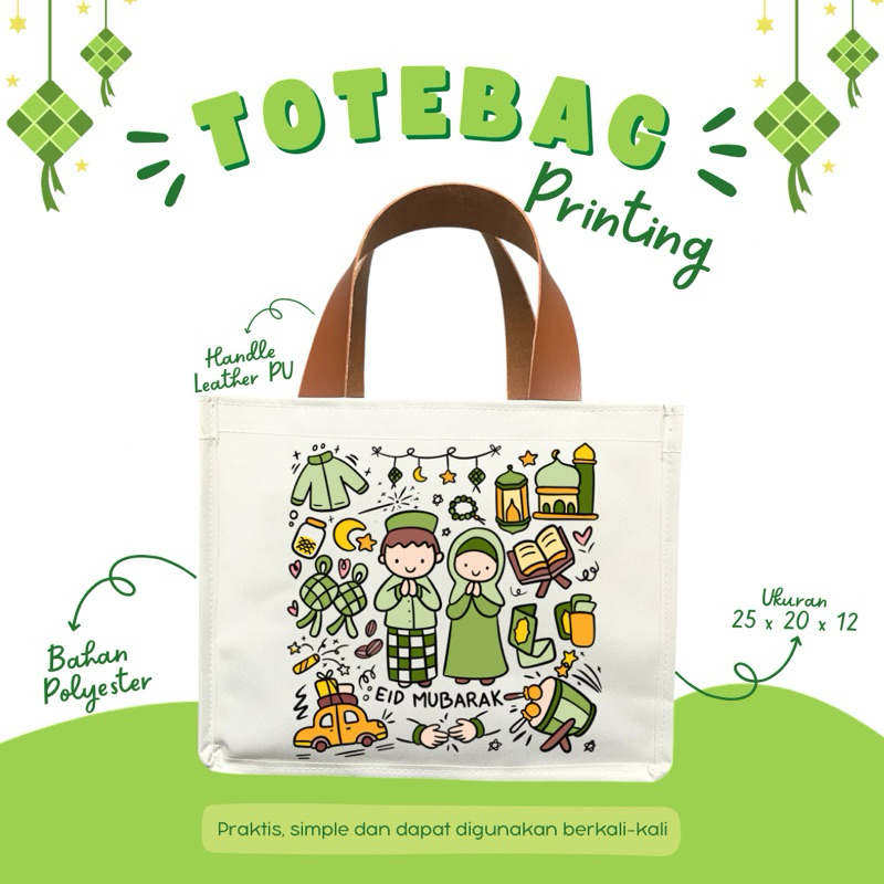 READY TOTEBAG IDUL FITRI / TOTEBAG PRINTING / TAS HAMPERS / HAMPERS IDUL FITRI