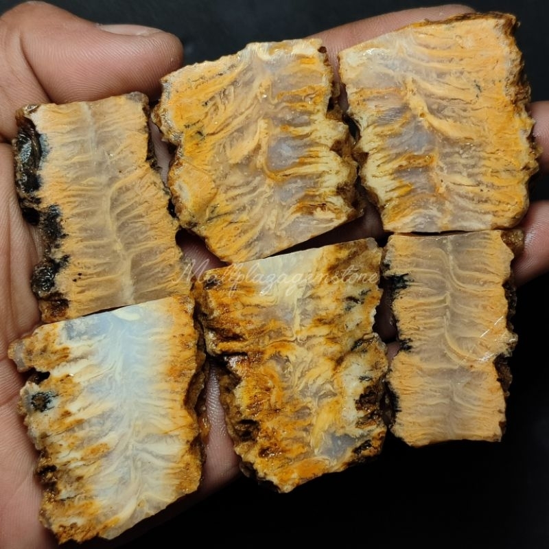 batu dendrite motif bulu macan asli natural / bahan batu dendrite bulu macan / batu dendrite asli / 