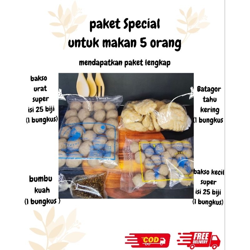 

Paket Bakso Urat Cap Semar Untuk Makan 5 orang Paket lengkap Bakso urat super TERJANGKAU