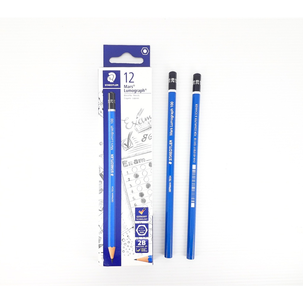 

Pensil 2B STAEDTLER, mars luminograph pensil, pensil komputer