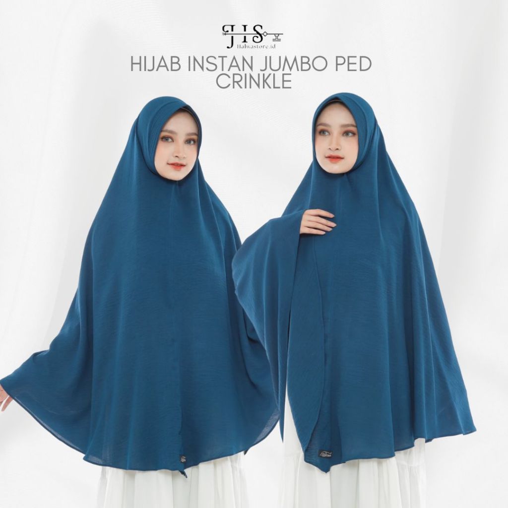 Hijab Bergo Crinkle Airflow Jumbo Pet /Hijab Khimar Crinkle Size XXXL Premium