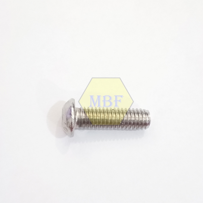 M6 x 40 Baut Button L Stainless 304 M6x40