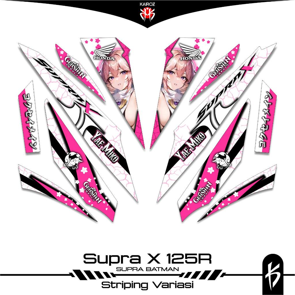 STRIPING SUPRA X 125 KARBU SKU 99 BATMAN STICKER STIKER HONDA SUPRA X 125 WAVE 125I SUPRA X 125R