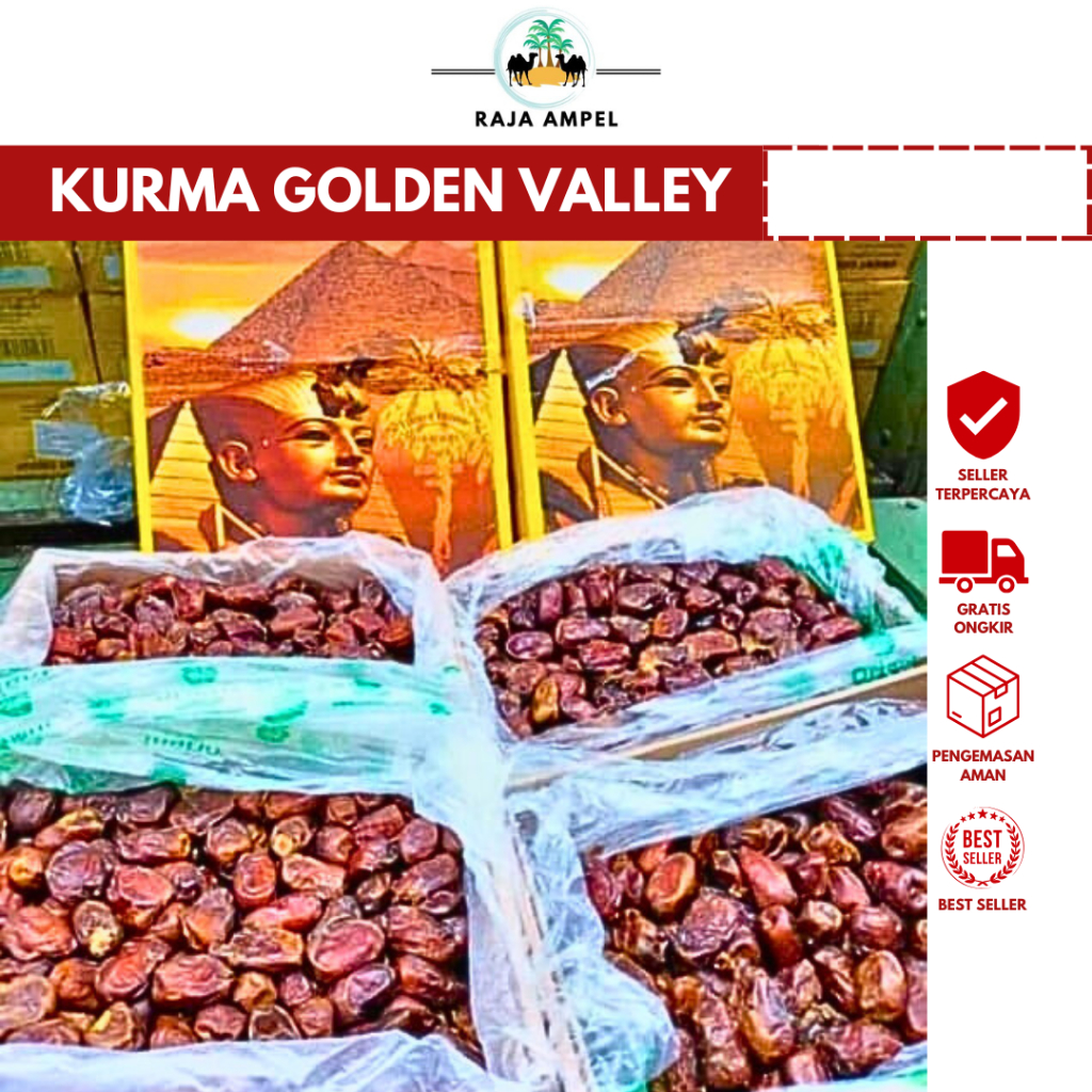 

Kurma Basah Mesir Madu 500gr BPOM Golden Valley Gizza Al Amal Pyramid Untuk Puasa & Nabeez Enak Bergizi