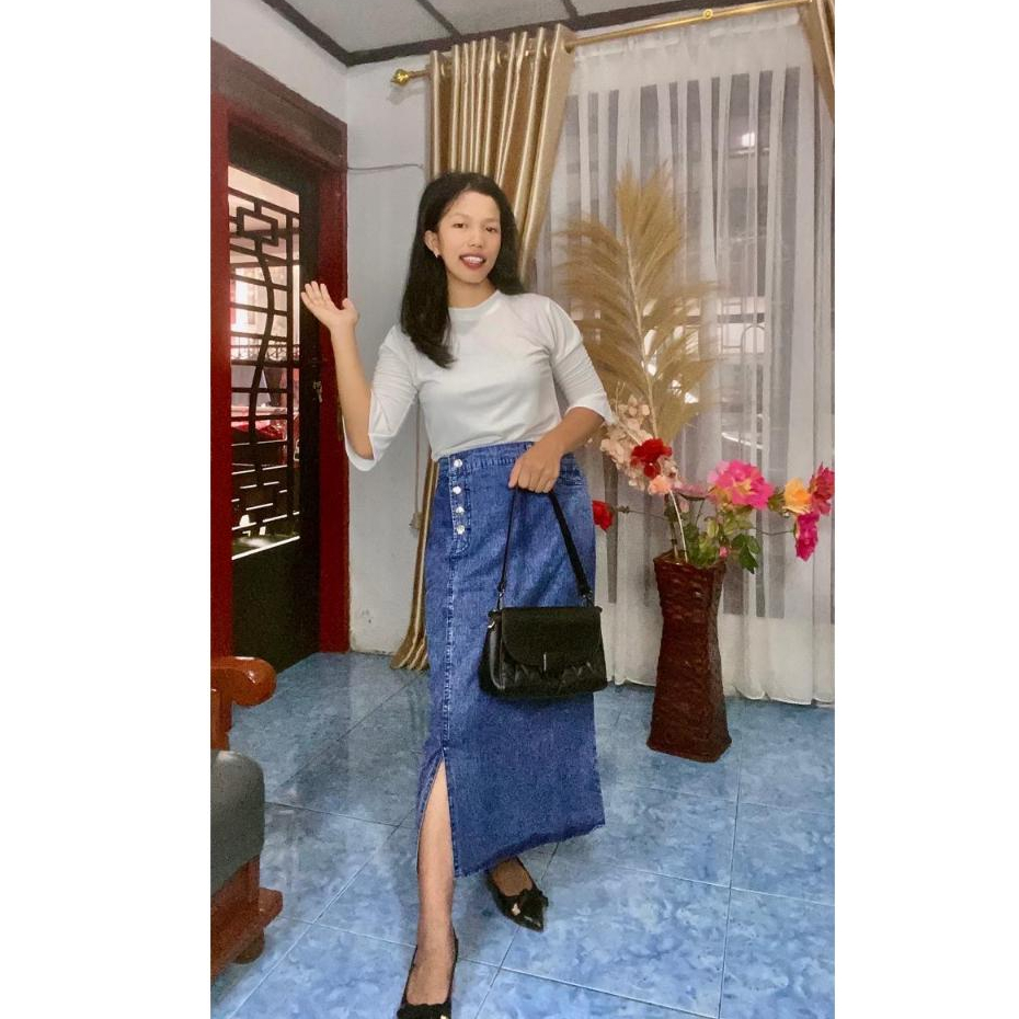 ROK JEANS  WANITA KEKINIAN | ROK WANITA CANTIK | ROK JEANS TERBARU