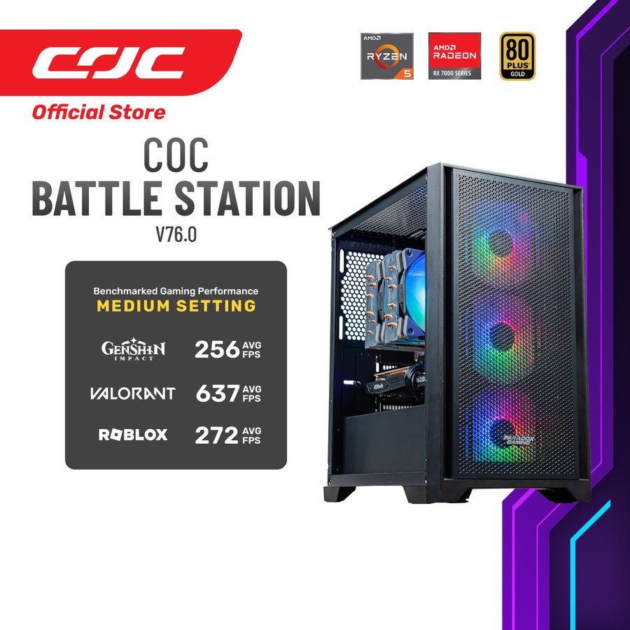 COC BATTLE STATION V76.0 - Paket PC Rakitan AMD Ryzen 5 7600X
