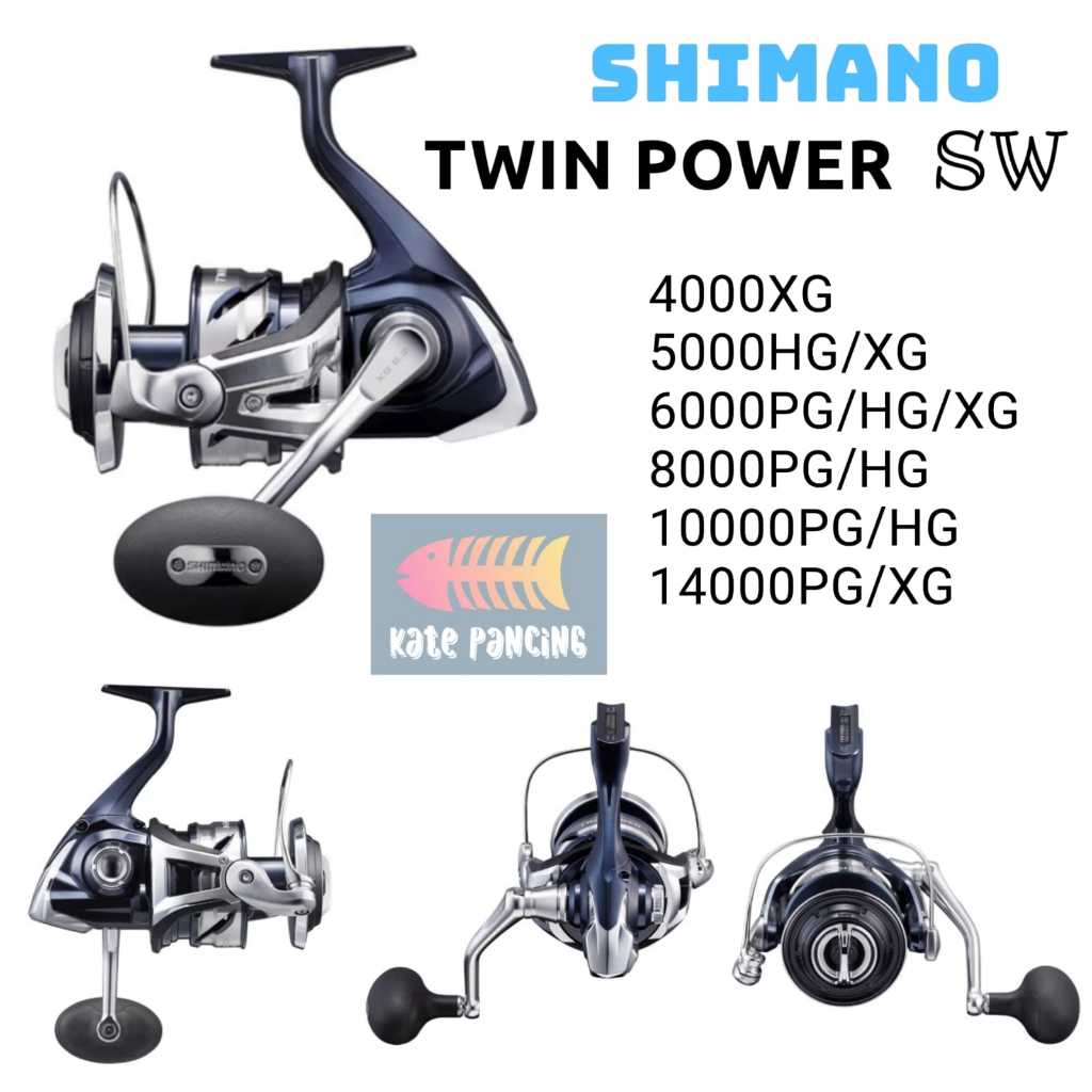 Reel Shimano TWIN POWER 2021 SW - Power Handle Salt Water Reel Shimano Original