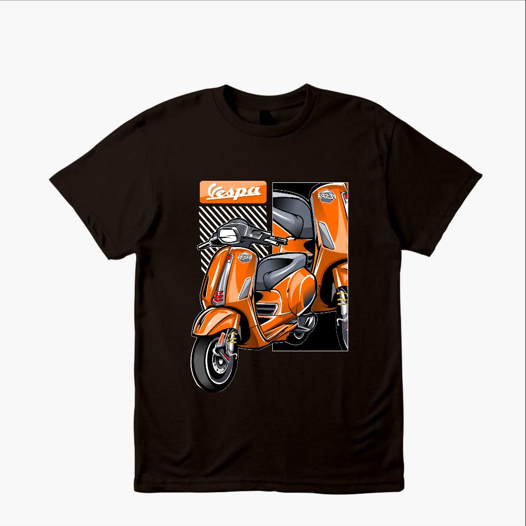 Kaos Distro otomotif motor vespa matic dewasa dan anak