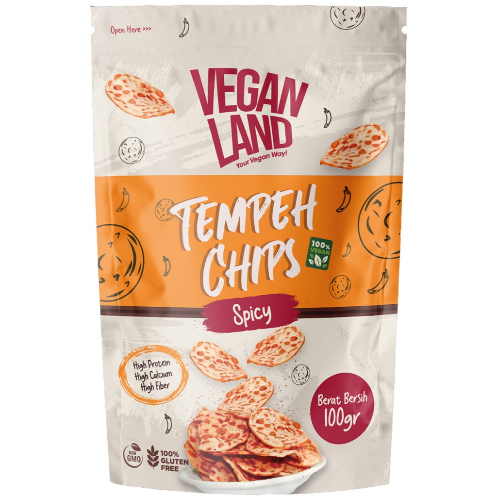 

Vegan Land Tempeh Chips Spicy | KERIPIK TEMPEH