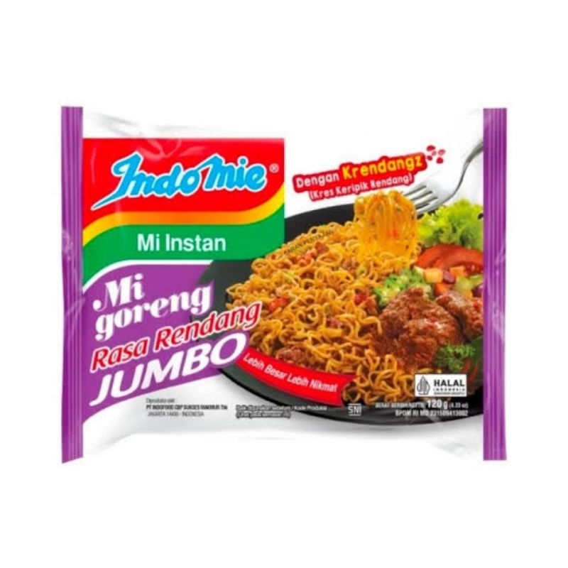 Indomie Mie Instant Jumbo Rasa Rendang 120 gr