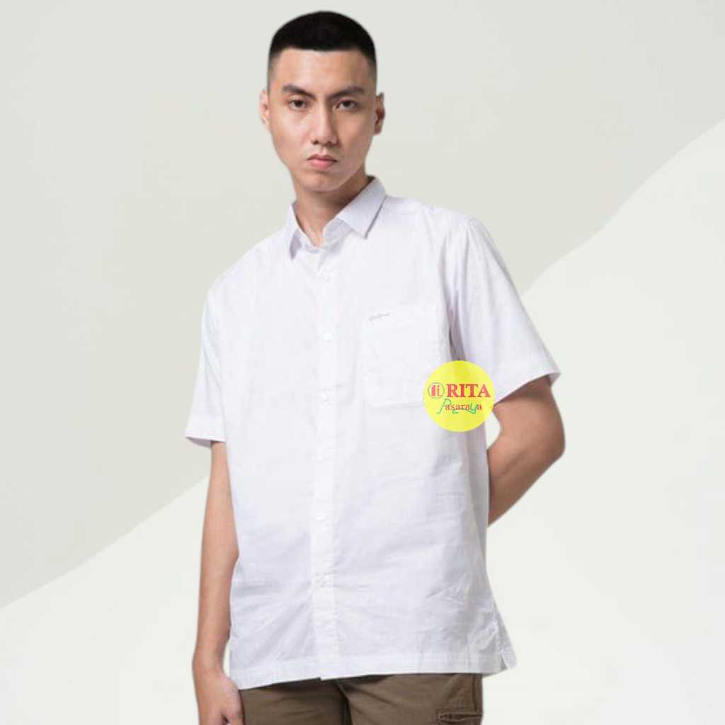 Giani Gracio Kemeja Putih Casual / Kemeja Pria