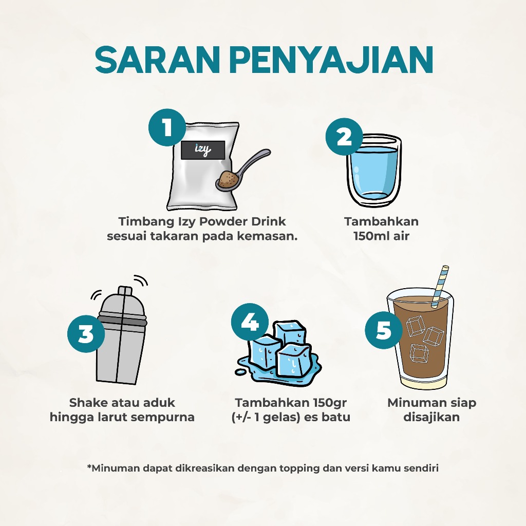 Izy Powder Drink Hojicha Latte Bubuk Minuman Hojicha Susu