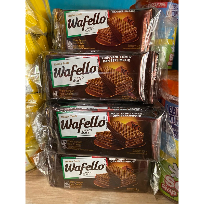 

WAFELLO WAFER COKLAT, CARAMEL, PANDAN ISI 10pcs