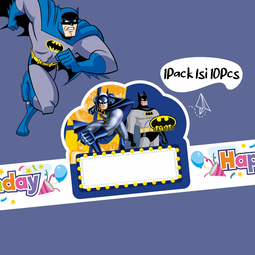 TOPI ULANG TAHUN ANAK KARAKTER BATMAN