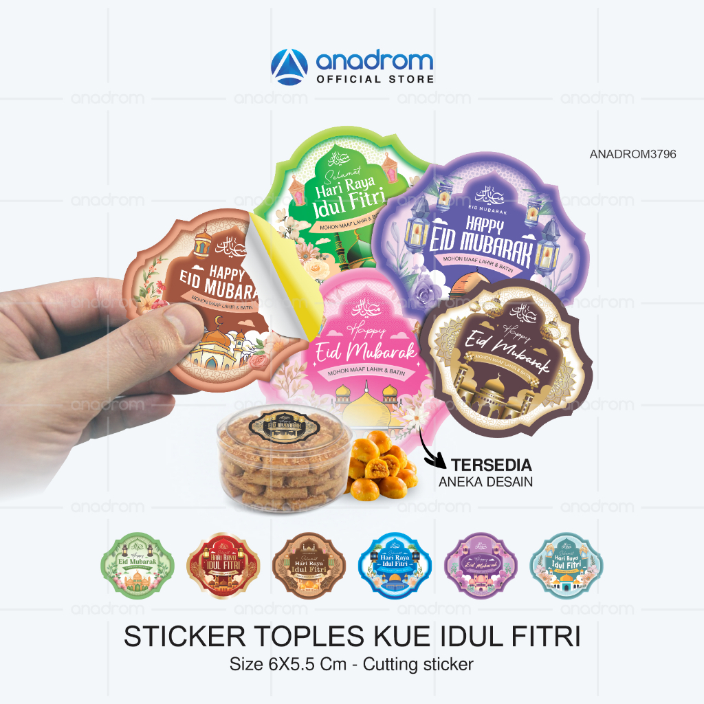 

[35 pcs] Stiker Label Toples Kue Lebaran Idul Fitri I Sticker Toples Kue Eid Mubarak I Sticker Hampers Idul Fitri | Anadrom 3796