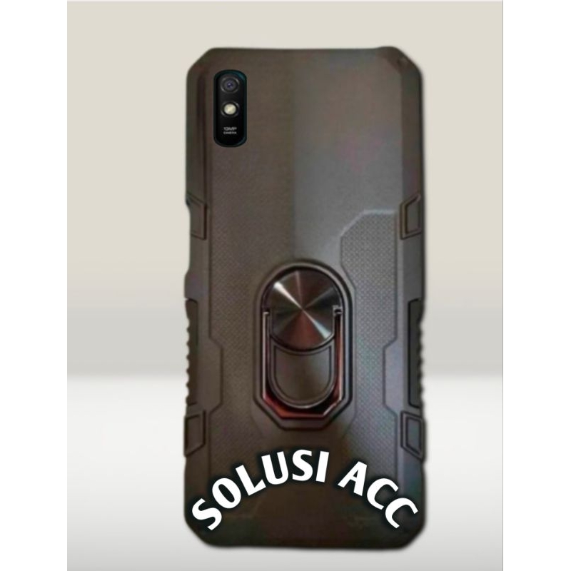 CASE REDMI 9A ROBOT STANDING HARDCASE HIT RING EYE CASING HP REDMI 9A