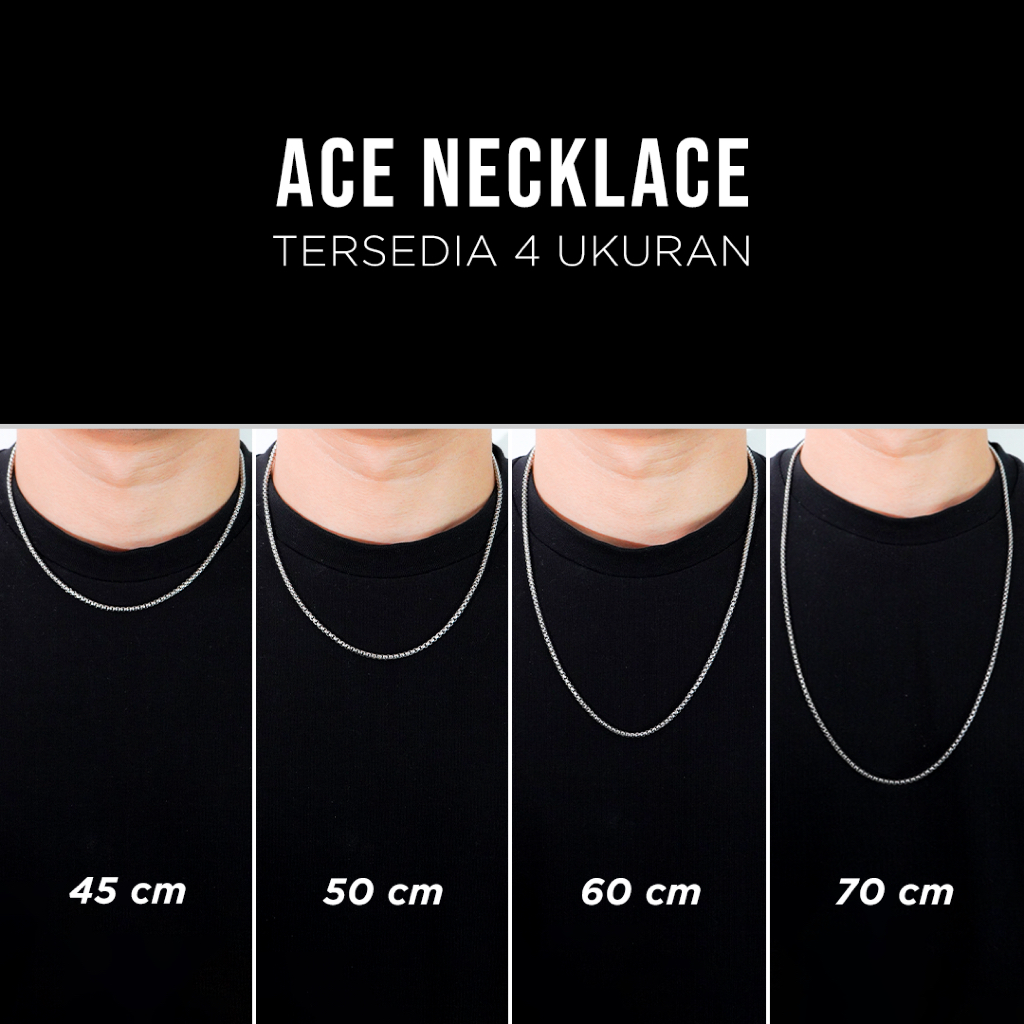 RECOMMENDED PROJECT NINETYSEVEN - Ace Necklace - Kalung Titanium Pria Wanita Anti Karat