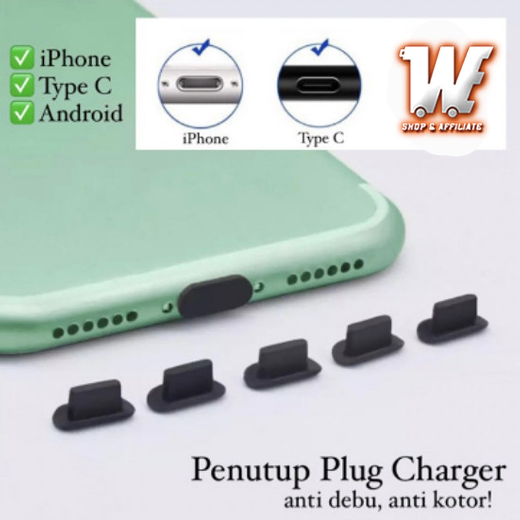 Tutup Pelindung Port Charger Type C Anti Debu Dust Plug — 3