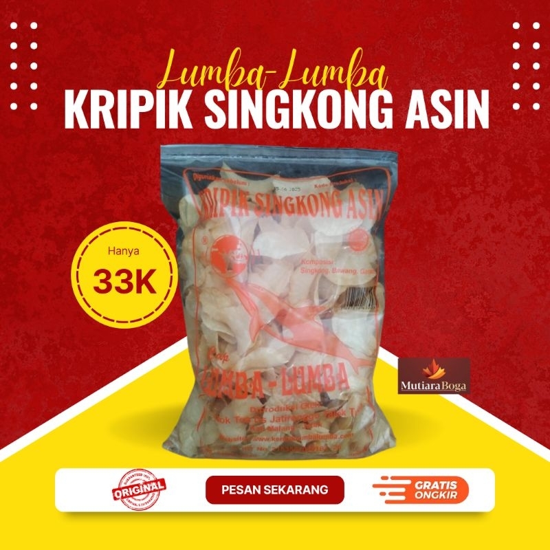 

Kripik Singkong Lumba Lumba khas Malang rasa Asin Gurih 500 gr