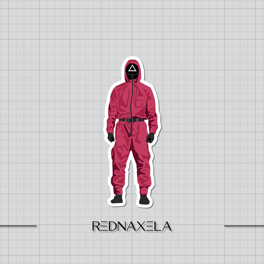 

Stiker Vinyl Squid Game Soldier 3 Stiker Koper Outdoor Waterproof Sticker