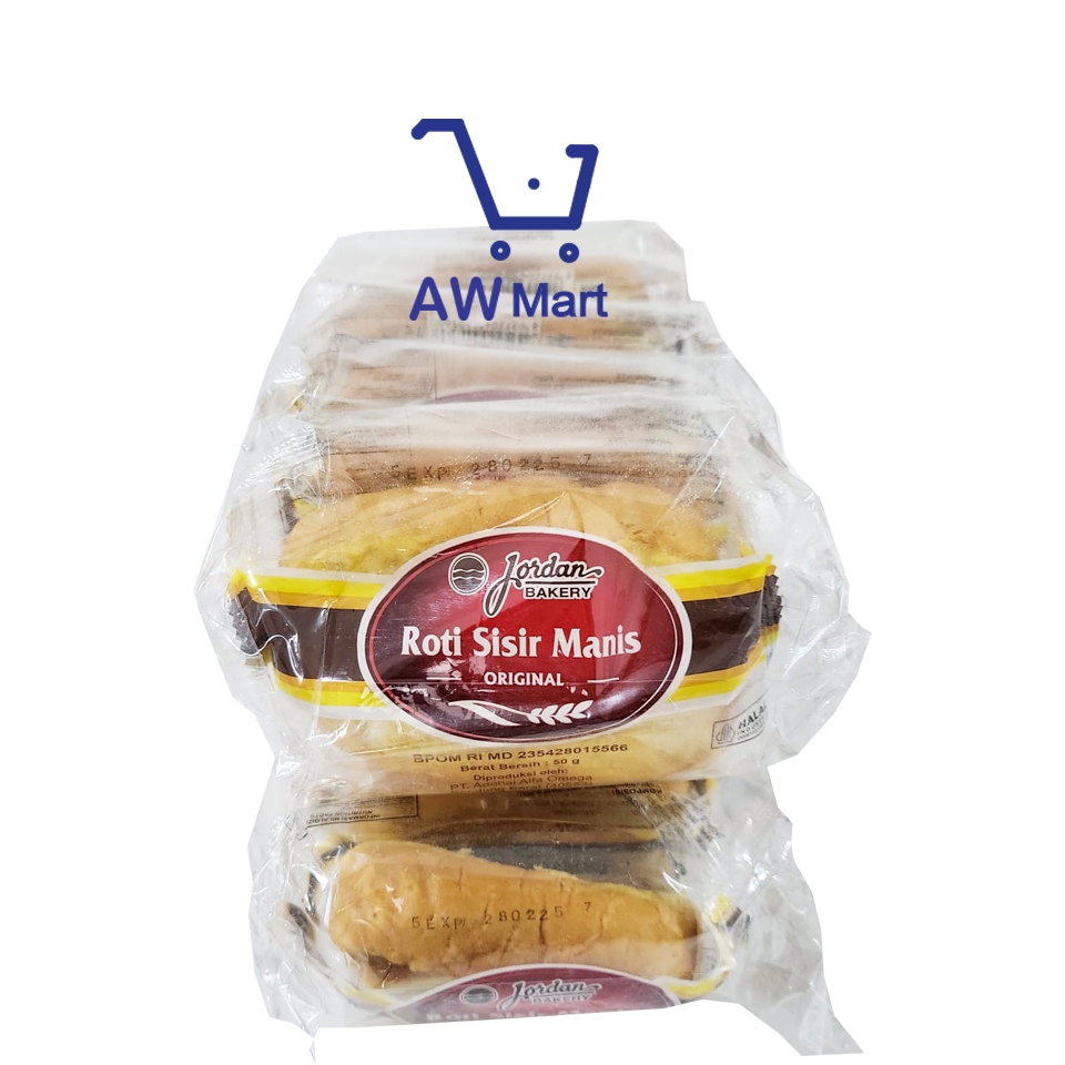 

JORDAN ROTI SISIR MANIS 1 PAK ISI 5 PCS - JORDAN BAKERY