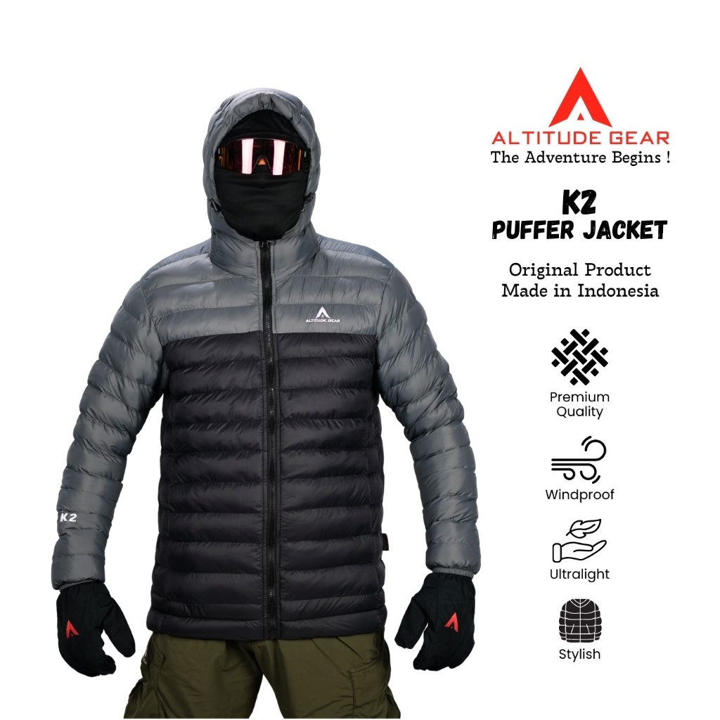 Jaket Gunung Pria Wanita K2 Altitude Gear Jacket Musim Dingin Jaket Gelembung Outdoor