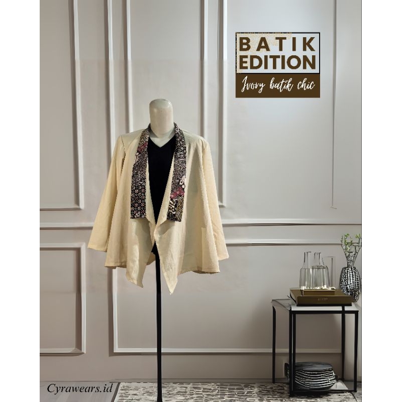 Ivory Batik Chic - Outer Blazer Batik Modern