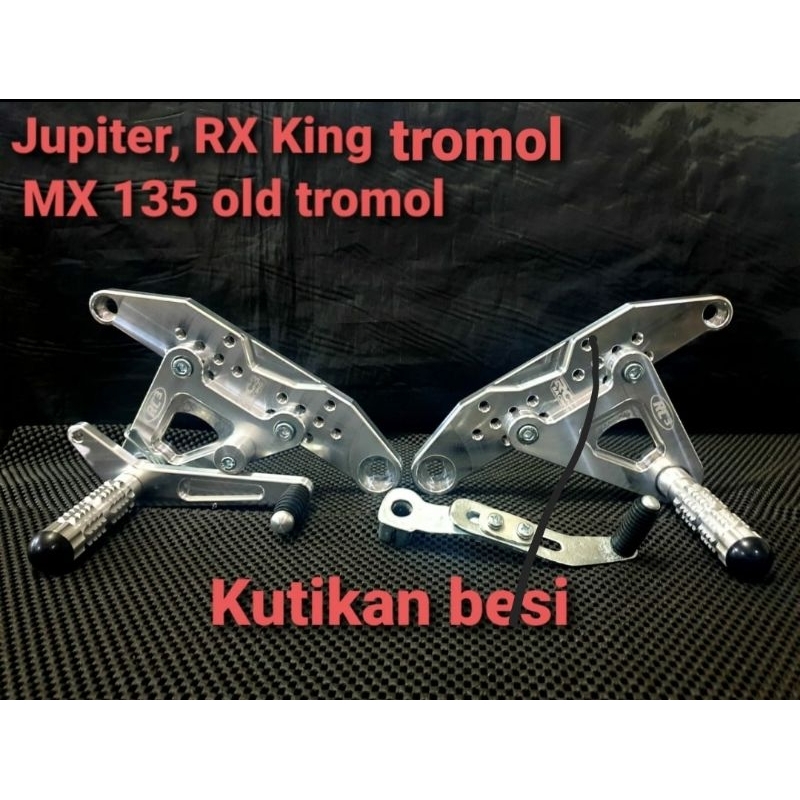 footstep step underbone jupiter rxking mx old TROMOL + adaptor dural cnc RC3 RACING