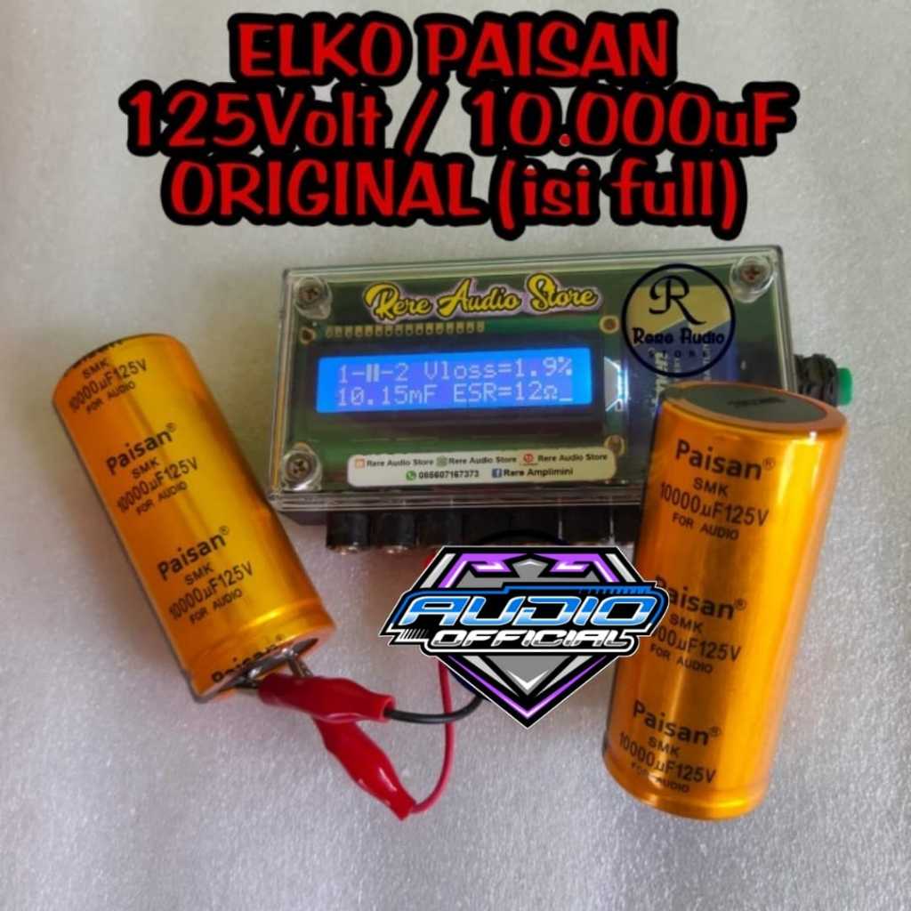 Elco PAISAN Hitam 125v 10000uf / Elko Original 125V isi full