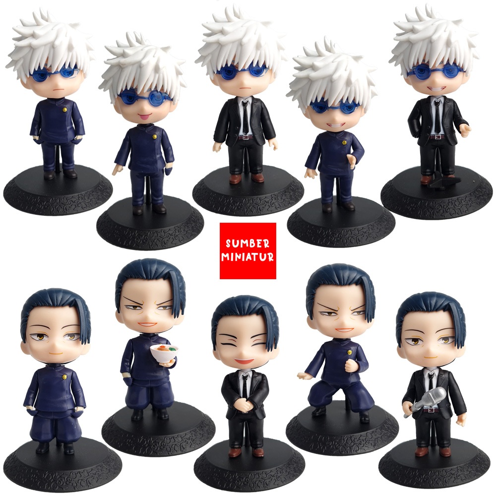 Set Figur Mainan Jujutsu Kaisen Suguru Geto Satoru Gojo 10 cm