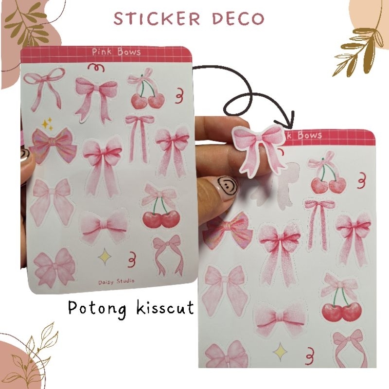 

STICKER SHEET | STICKER DECO PLANNER PINK BOW/COQUETTE - 1