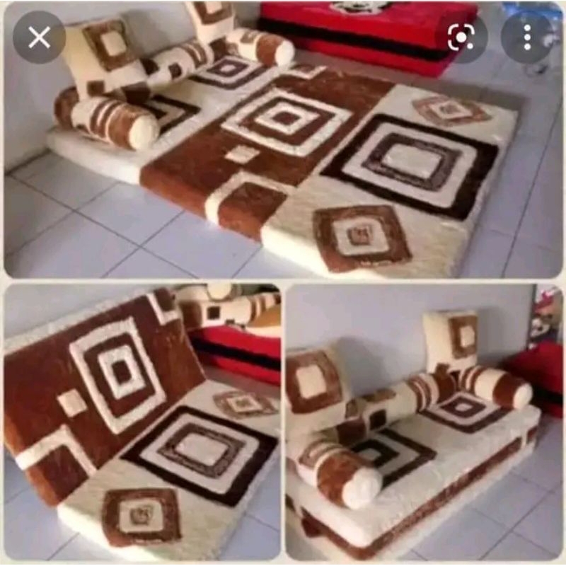 sofabed bulu rasfur kasur lipat bulu karakter tebal10 cm150*200