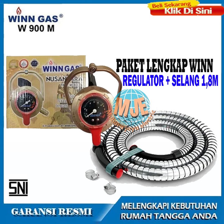 WINN GAS REGULATOR METER KEPALA GAS LPG 3 KG / 12 KG W800M / W-800 M NUSANTARA / W800M GOLDEN VIST T