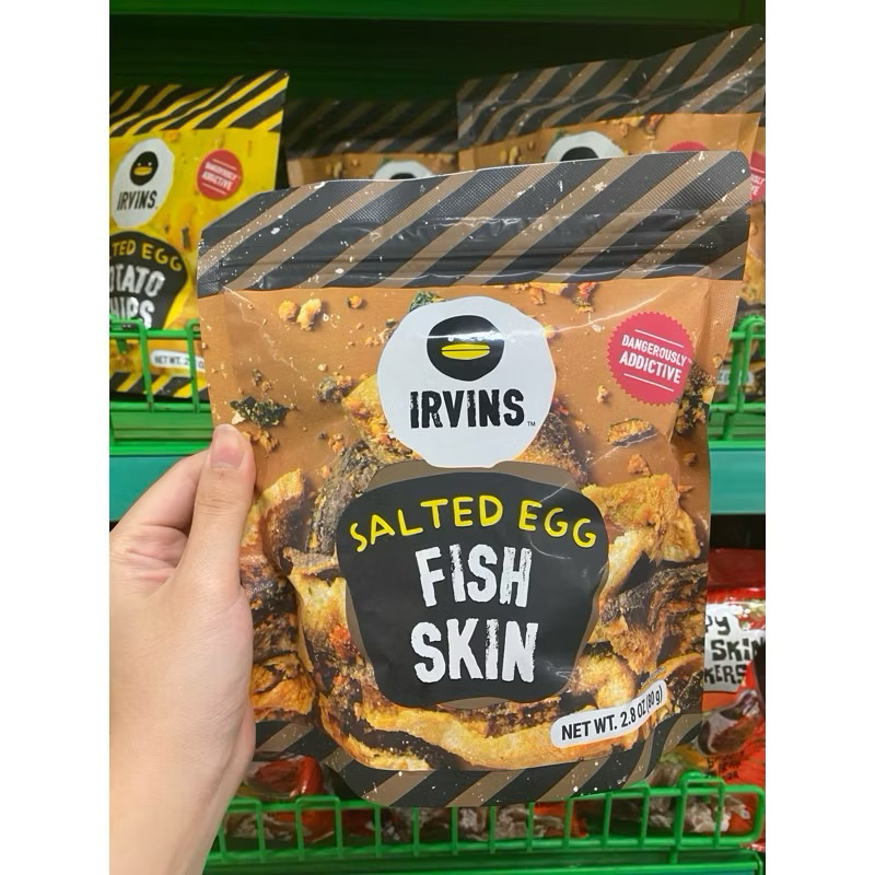 

irvins salted egg fish skin / smoked cheese salmon skin / salted egg potato chips / truffle potato chips