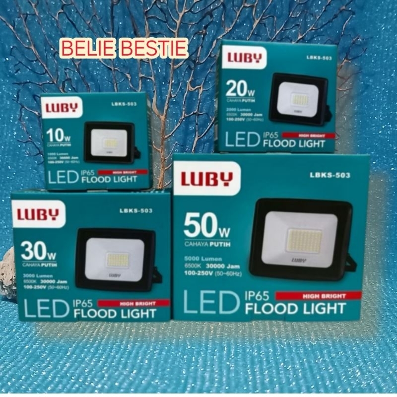 lampu LED sorot / lampu tembak / LUBY SOROT LED 10-50 WATT listrik AC